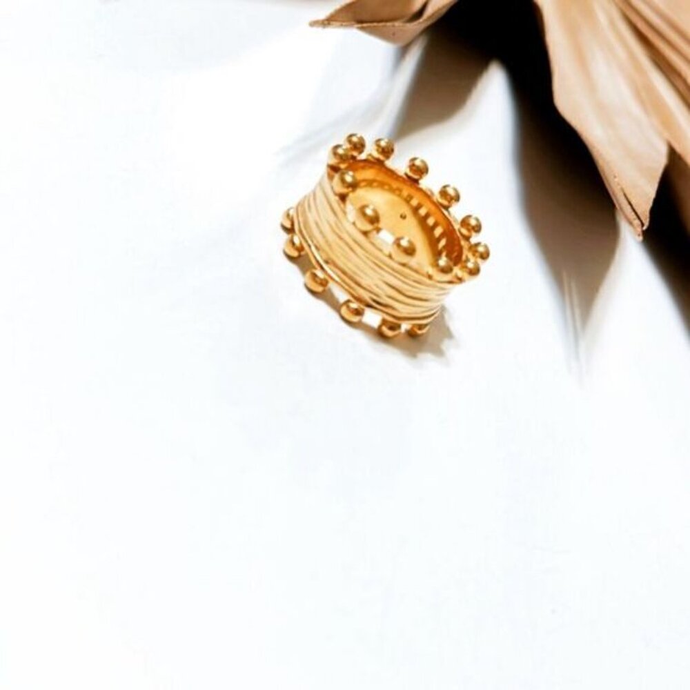 Gold minimalist ring S409 - Picture 3 of 3